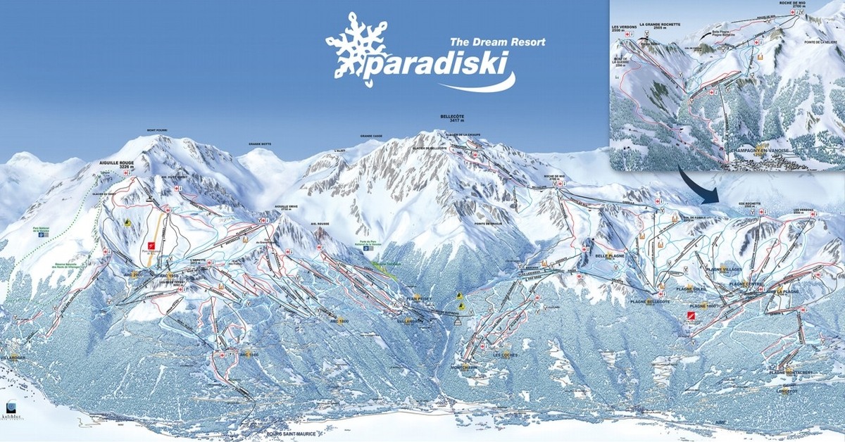 Lyžiarske stredisko La Plagne - Paradiski