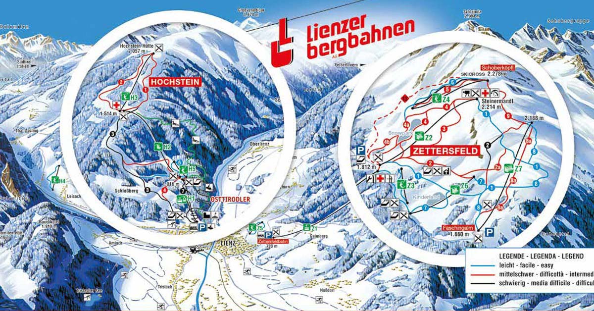 Lyžiarske stredisko Lienzer Bergbahnen - Zettersfeld/Hochstein