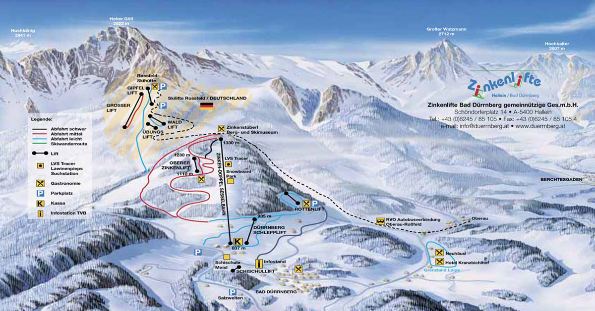 Lyžiarske stredisko Hallein Dürrnberg - Zinkenlifte