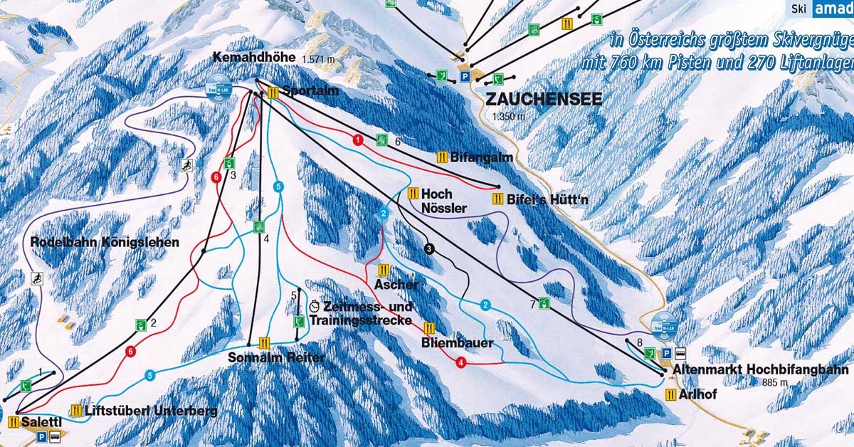 Lyžiarske stredisko Radstadt - Altenmarkt - Ski amade