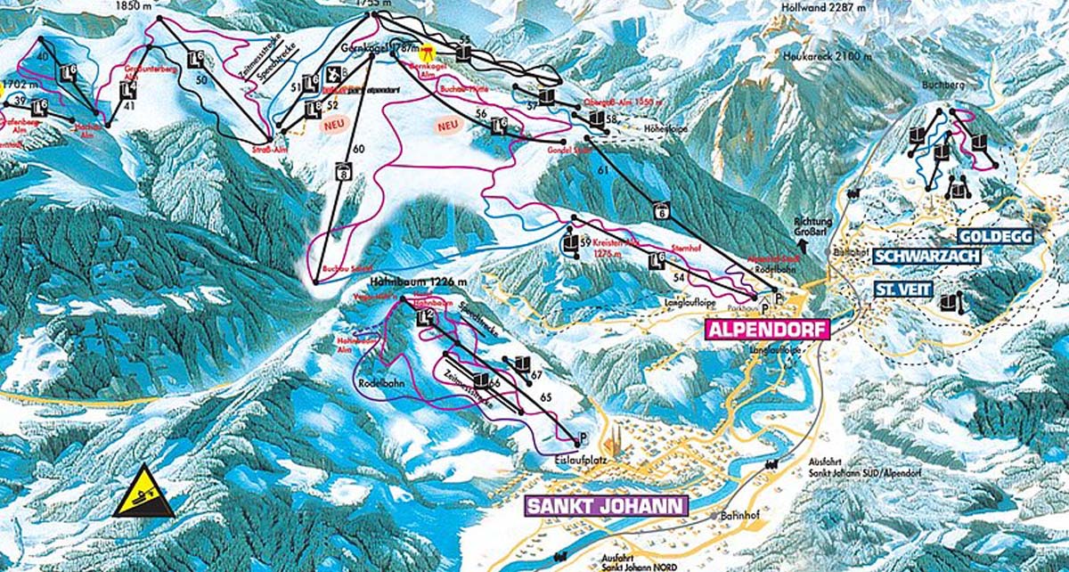 Lyžiarske stredisko St. Johann - Alpendorf - Ski amade