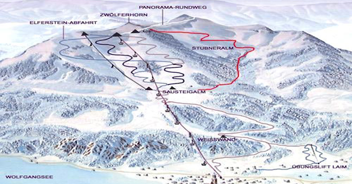 Lyžiarske stredisko Zwölferhorn Seilbahn St. Gilgen