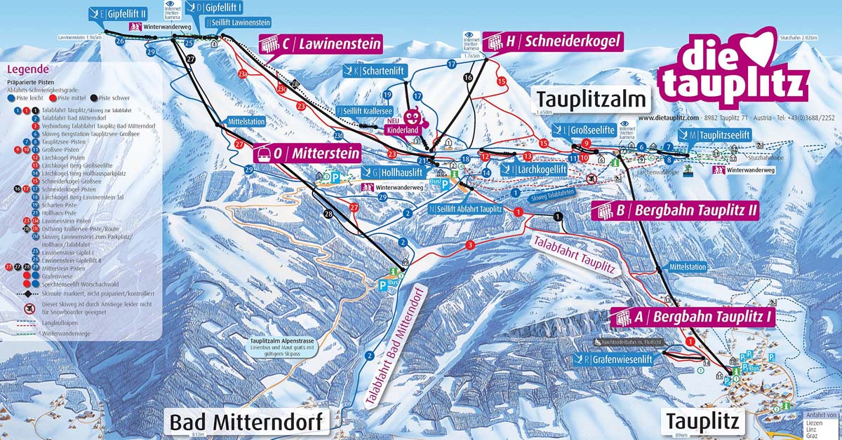 Lyžiarske stredisko Tauplitz / Bad Mitterndorf