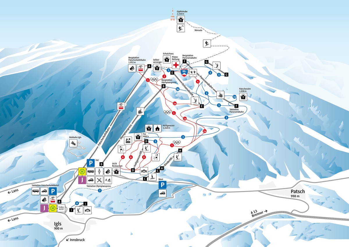 Lyžiarske stredisko Innsbruck Igls - Patscherkofel