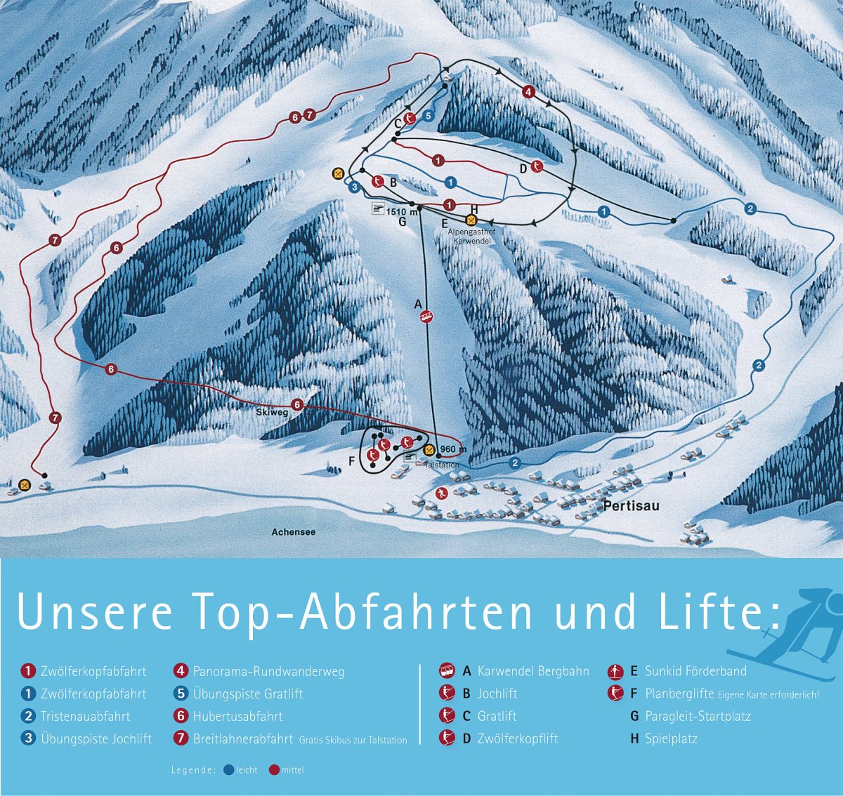 Lyžiarske stredisko Karwendel-Bergbahn Pertisau - Achensee