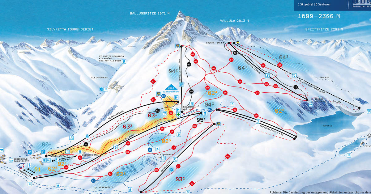 Lyžiarske stredisko Galtür / Paznaun-Ischgl