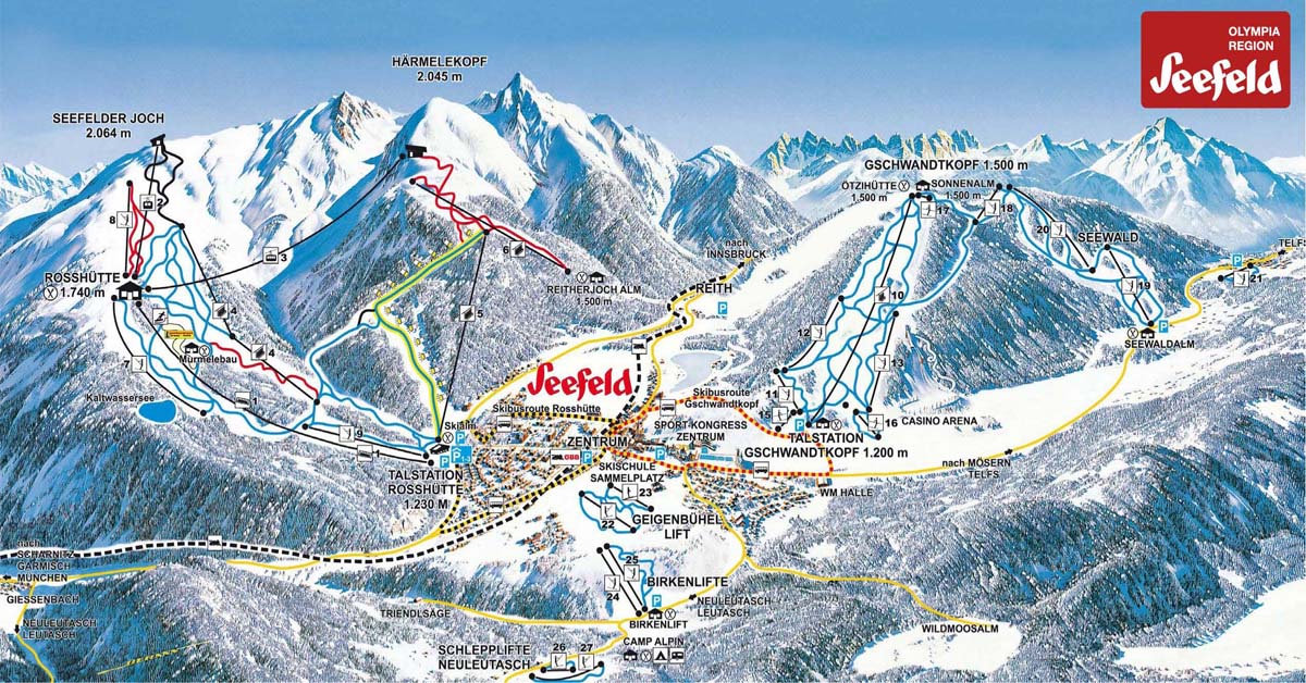 Lyžiarske stredisko Geigenbühellift Seefeld