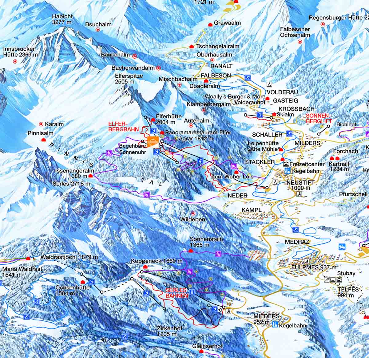 Lyžiarske stredisko Stubaital 11er-Lifte Neustift