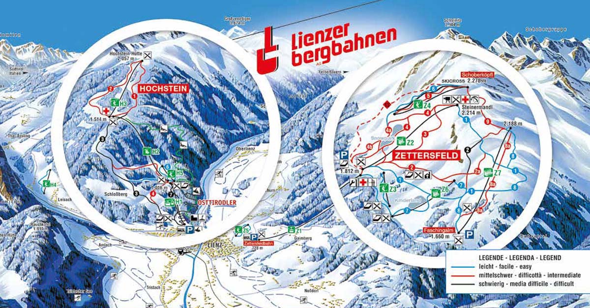 Lyžiarske stredisko Lienzer Bergbahnen - Zettersfeld / Hochstein