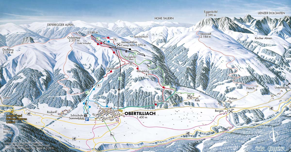 Lyžiarske stredisko Obertilliach / Golzentipp - Lesachtal