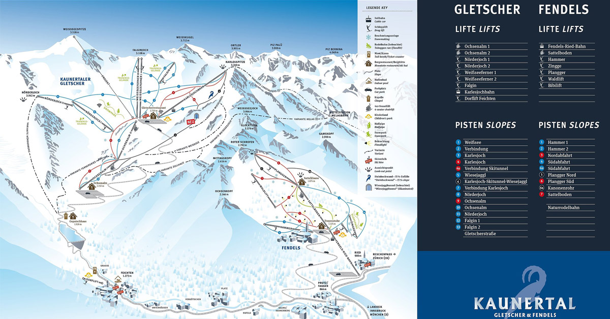 Lyžiarske stredisko Kaunertaler Gletscher / Kaunertal