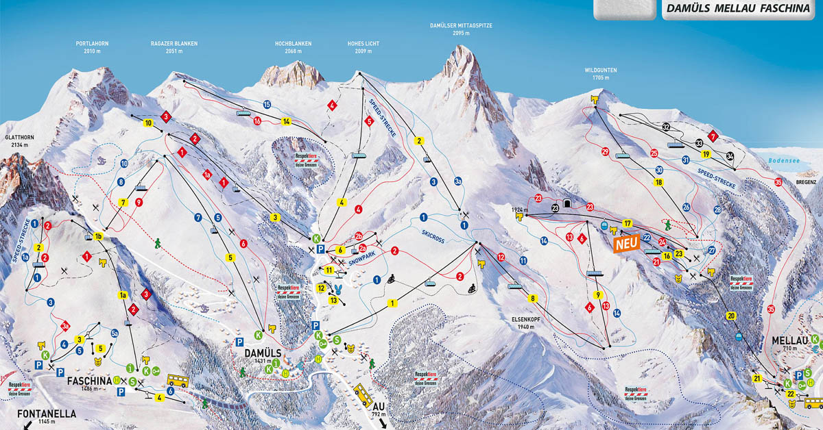 Lyžiarske stredisko Mellau - Damüls - Faschina Skischaukel