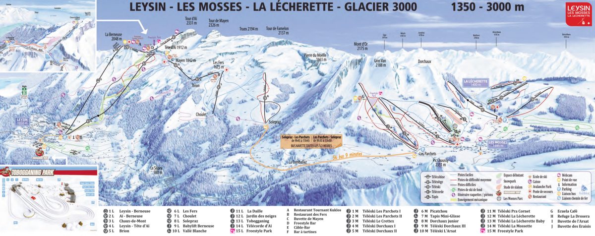 Lyžiarske stredisko Leysin - Les Mosses - La Lécherette